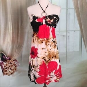 Cristinalove Floral Halter Summer Dress XS